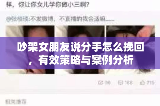 吵架女朋友说分手怎么挽回，有效策略与案例分析