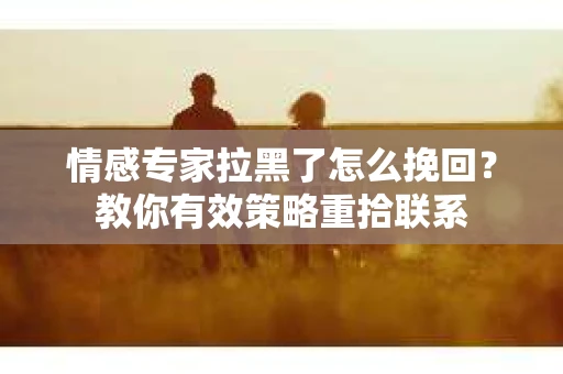 情感专家拉黑了怎么挽回？教你有效策略重拾联系