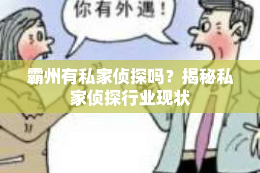 霸州有私家侦探吗？揭秘私家侦探行业现状