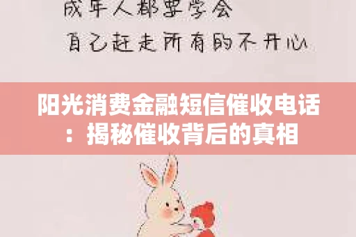 阳光消费金融短信催收电话：揭秘催收背后的真相