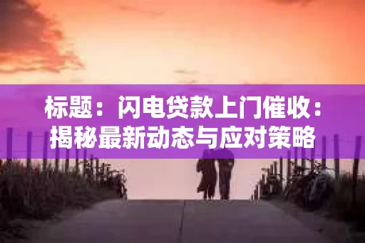 标题：闪电贷款上门催收：揭秘最新动态与应对策略