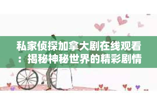 私家侦探加拿大剧在线观看：揭秘神秘世界的精彩剧情