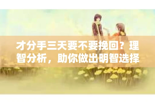 才分手三天要不要挽回？理智分析，助你做出明智选择