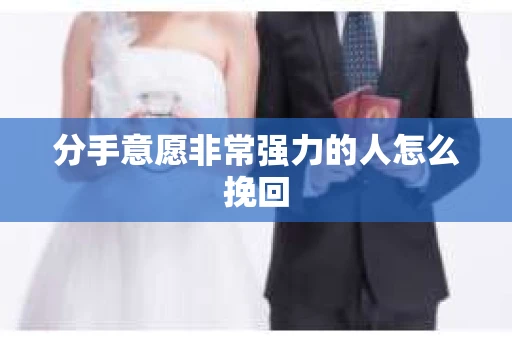 分手意愿非常强力的人怎么挽回
